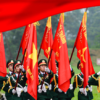 Cờ Tổ Quốc dùng trong lễ diễu hành