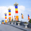Cờ Phật giáo vải satin